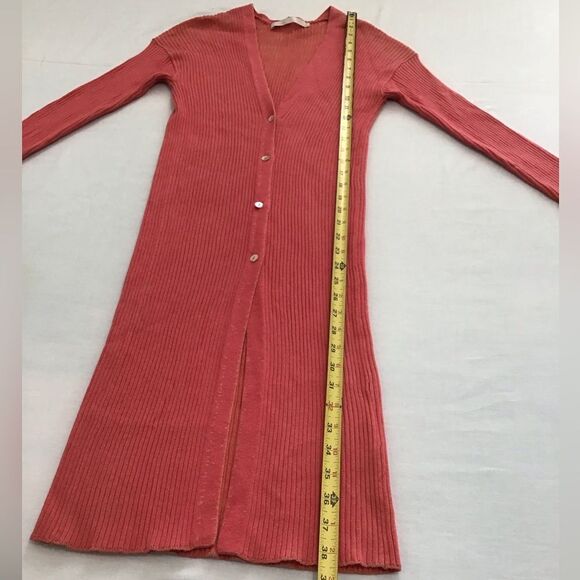 One Grey Day Sweater Ribbed Long Sleeve Cardigan Duster Size XS - Picture 13 of 13